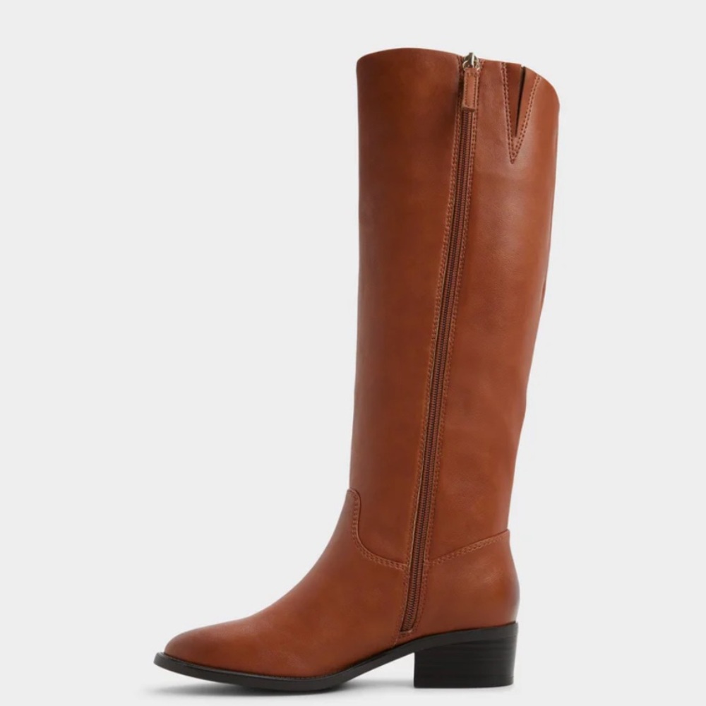 Brown Knee-High Leather Boots